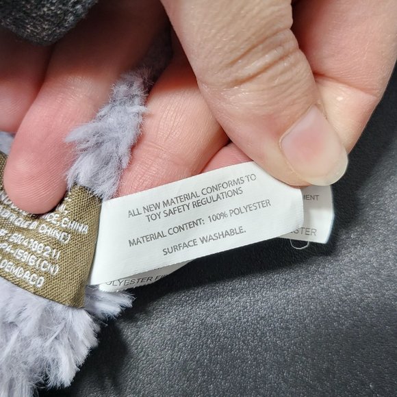 2019 Demdaco Gray Elephant Lovey Security Blanket Plush Stuffie with Rattle - Picture 6 of 8